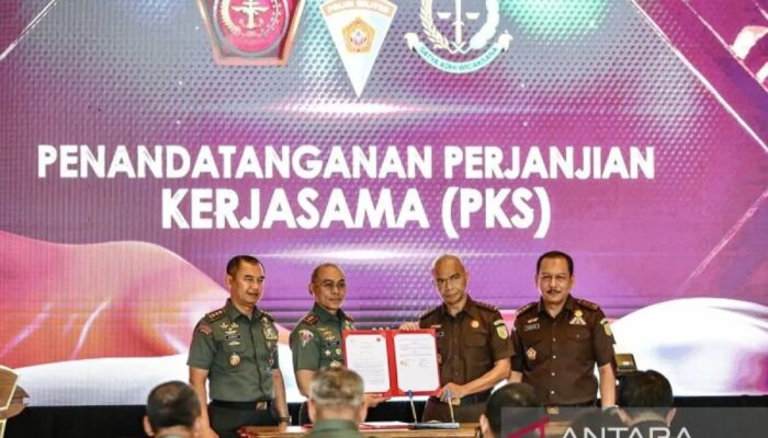 Puspom TNI dan Jamintel Kejagung Tandatangani Kerjasama