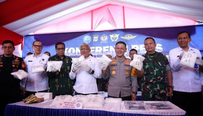 BNN RI Berhasil Amankan 19.846,43 Gram Sabu Jaringan Internasional