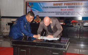 DPRD Tebing Tinggi Gelar Paripurna Penetapan Paslon Walikota Tebing Tinggi Terpilih