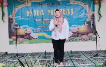 Camat Sukamulya Dampingi Hj Intan Hadiri Isra M’iraj