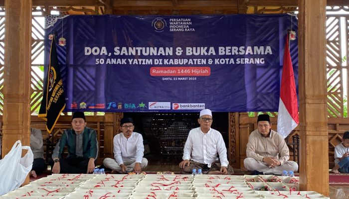 Berbagi Keberkahan di Bulan Ramadan, PWI Serang Raya Santuni 50 Anak Yatim